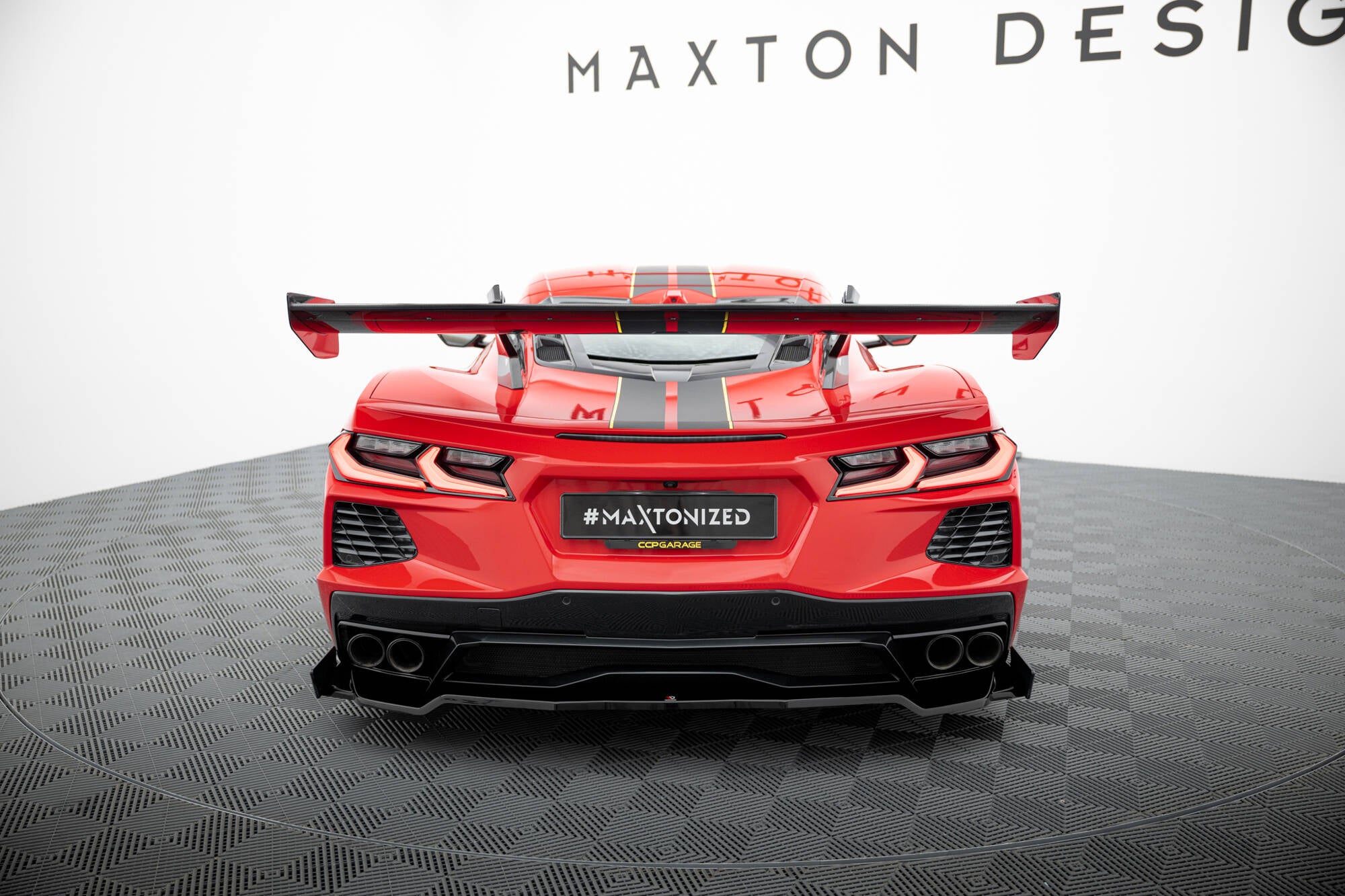 Chevrolet Corvette C8:n hiilikuituinen spoileri