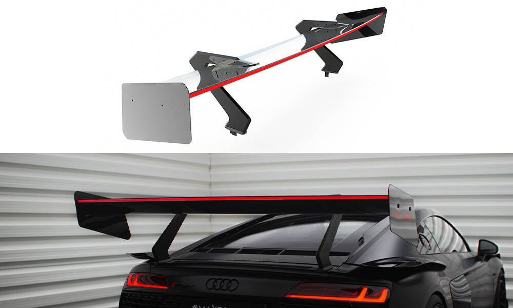 Carbon spoiler + led audi r8 mk2