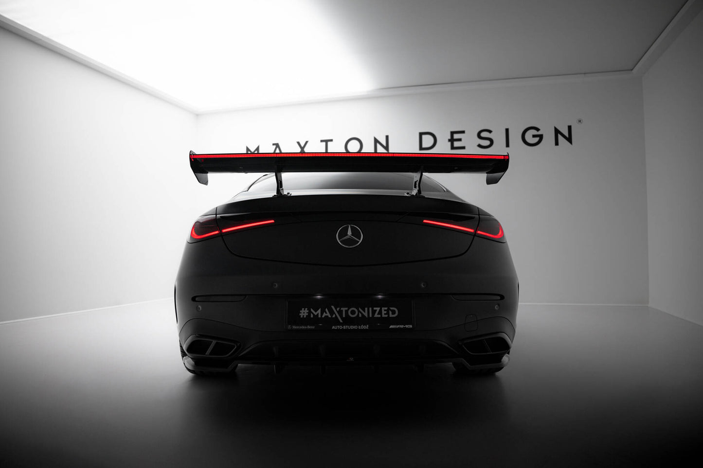 Carbon spoiler v.1 + led mercedes-benz cle amg-line c236