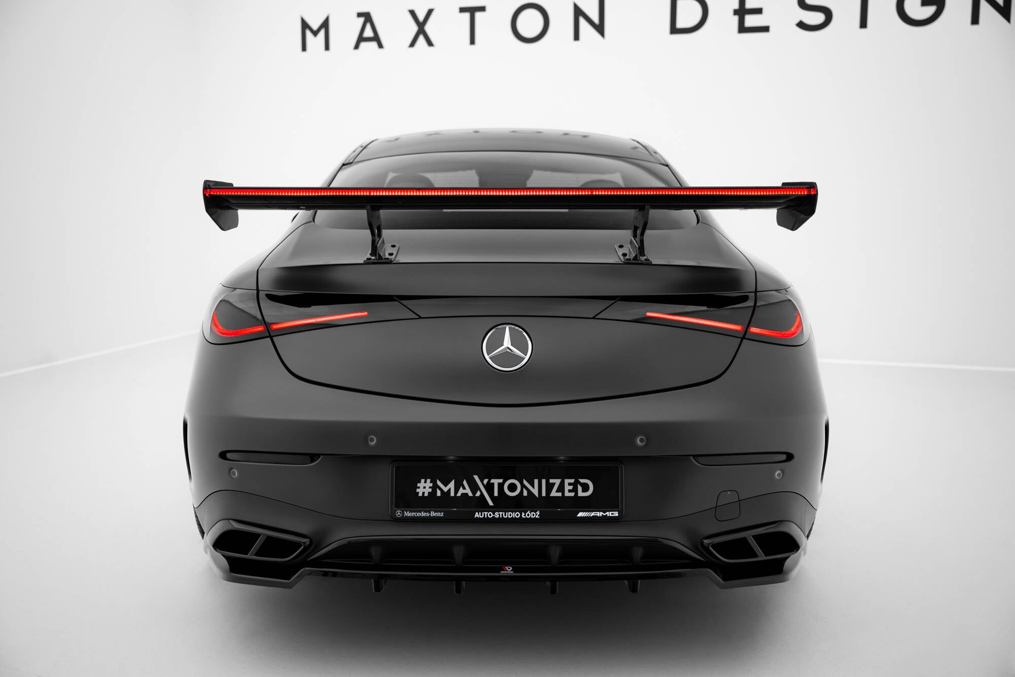 Carbon spoiler v.1 + led mercedes-benz cle amg-line c236