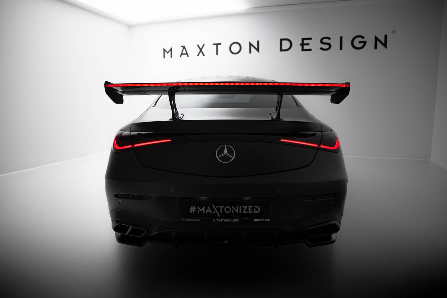 Carbon spoiler v.2 + led mercedes-benz cle amg-line c236