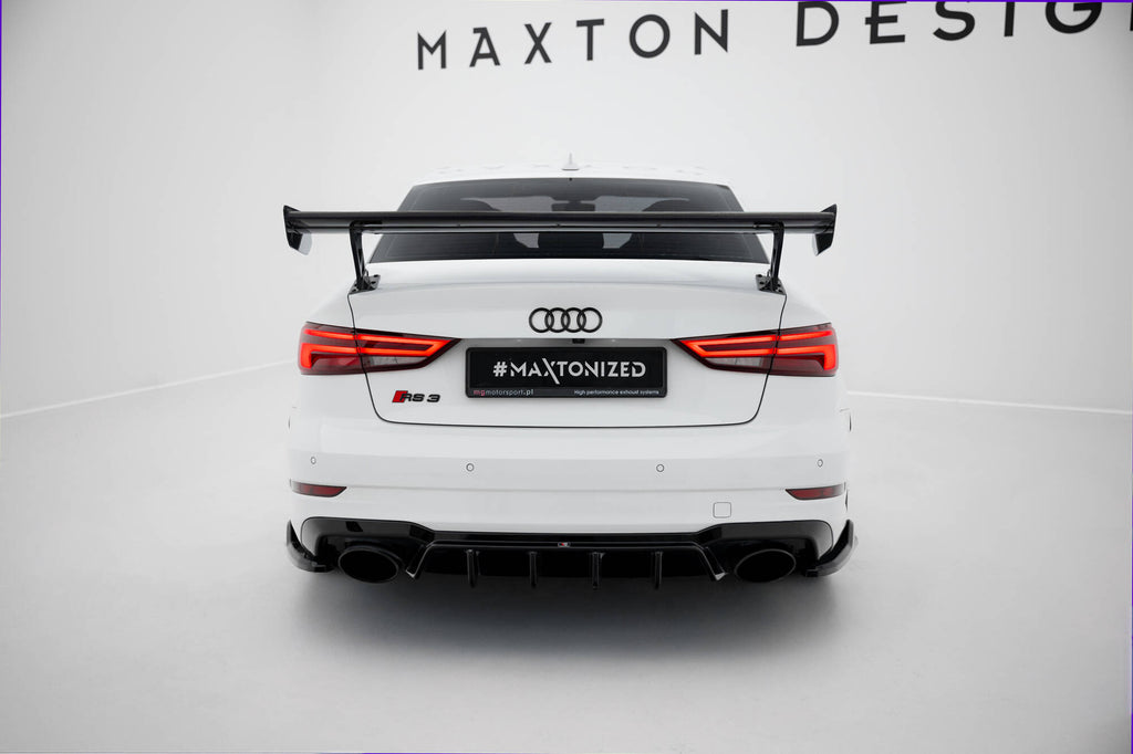 Carbon spoiler med eksterne parenteser lodrette Audi A3 / A3 S-linje / S3 / RS3 siden 8V / 8V ansigtsløftning