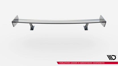 Carbon spoiler with external brackets uprights bmw 3 coupe e46