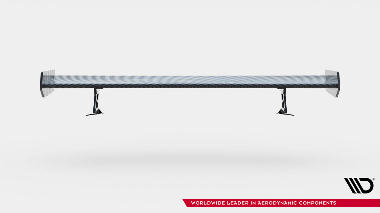 Carbon spoiler with external brackets uprights bmw 3 coupe e46