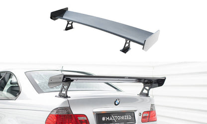 Carbon spoiler with external brackets uprights bmw 3 coupe e46