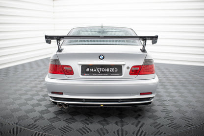 Carbon spoiler with external brackets uprights bmw 3 coupe e46