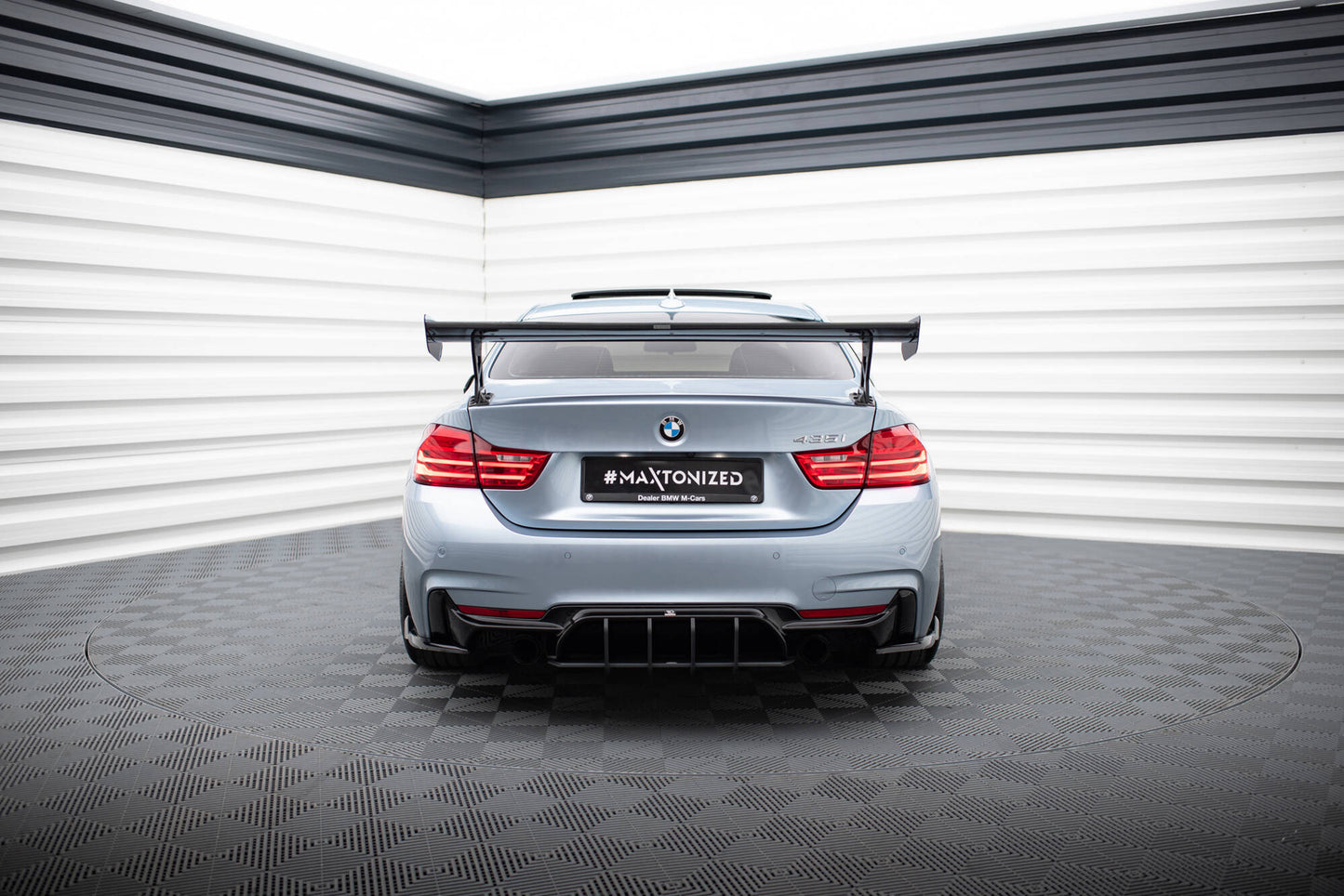 Carbon spoiler with external brackets uprights bmw 4 f32 / 4 f32 m-pack coupe