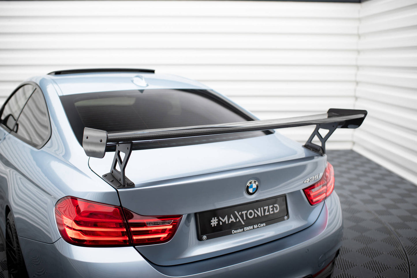 Carbon spoiler with external brackets uprights bmw 4 f32 / 4 f32 m-pack coupe