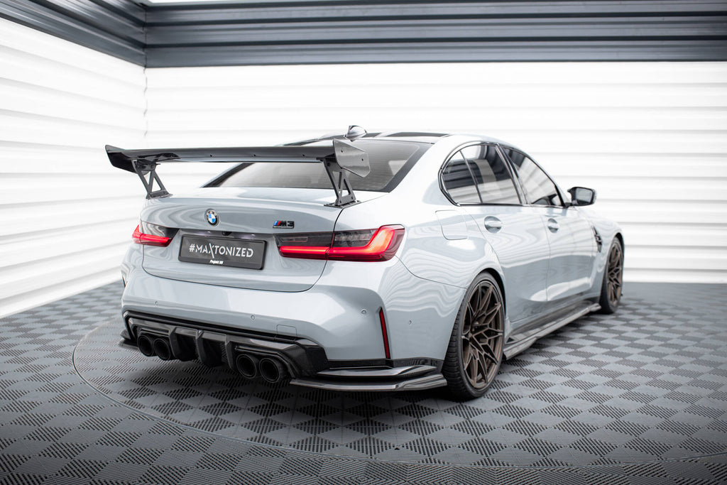 Carbon spoiler with external brackets uprights bmw m3 g80 / m340i g20 / 3 m-pack g20 / 3 standard g20