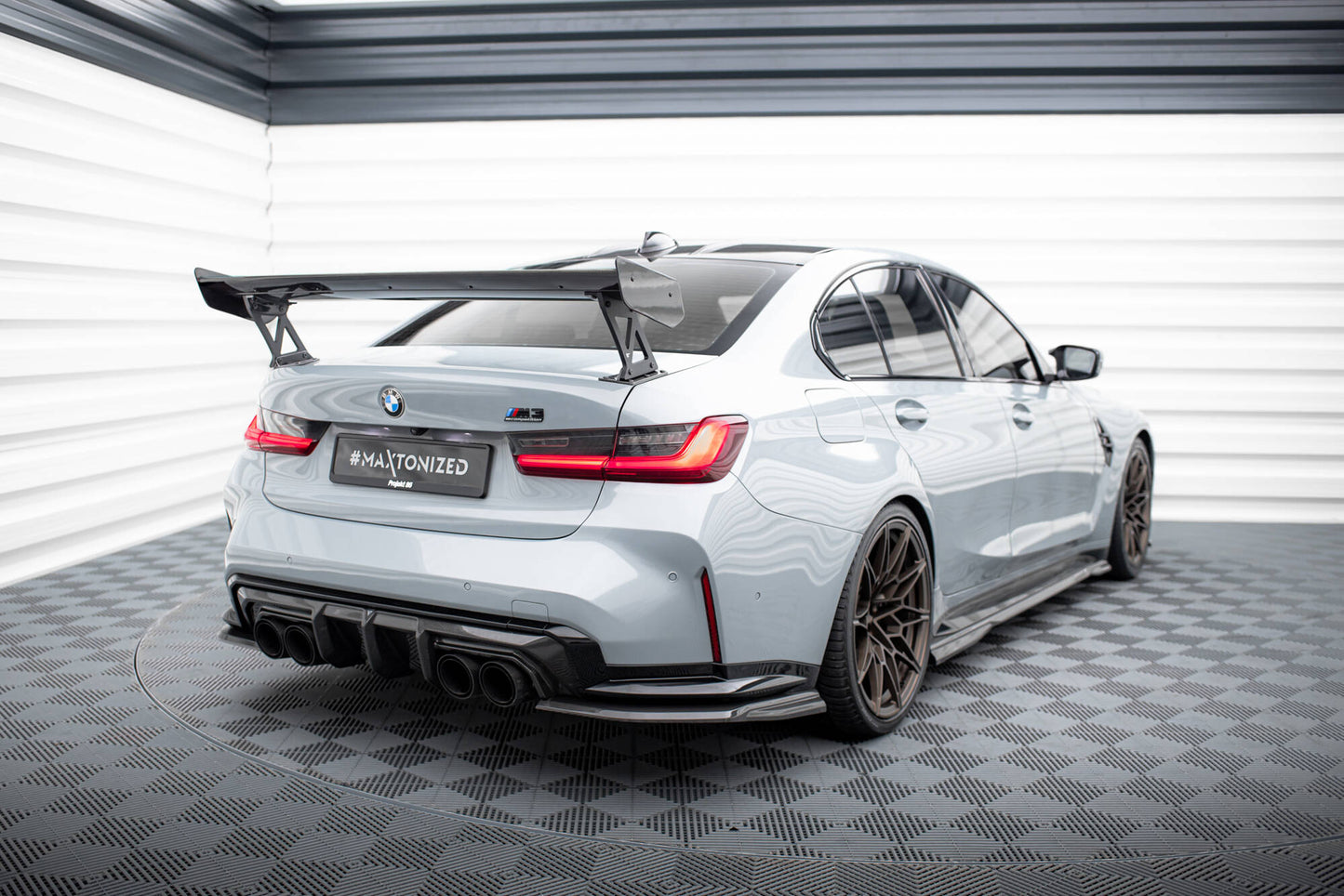 Carbon Spoiler with External Brackets Uprights BMW M3 G80 / M340i G20 / 3 M-Pack G20 / 3 Standard G20