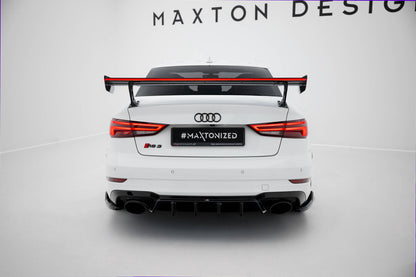 Carbon Spoiler with External Brackets Uprights + LED Audi A3 / A3 S-Line / S3 / RS3 since 8V / 8V facelift
