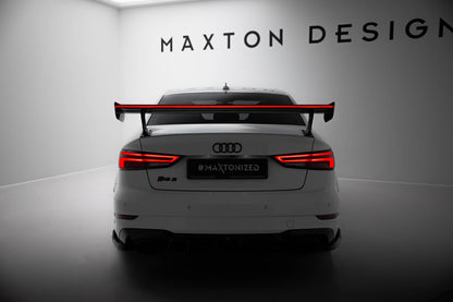 Carbon Spoiler with External Brackets Uprights + LED Audi A3 / A3 S-Line / S3 / RS3 since 8V / 8V facelift