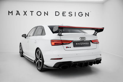 Carbon Spoiler with External Brackets Uprights + LED Audi A3 / A3 S-Line / S3 / RS3 since 8V / 8V facelift