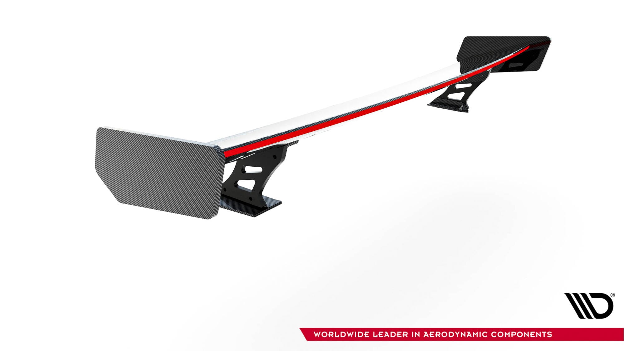 Carbon Spoiler med eksterne parenteser lodret + LED Audi A5 Coupe 8t