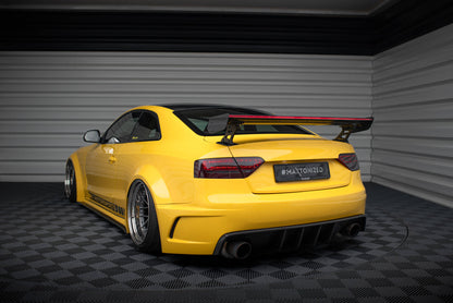 Carbon Spoiler med eksterne parenteser lodret + LED Audi A5 Coupe 8t