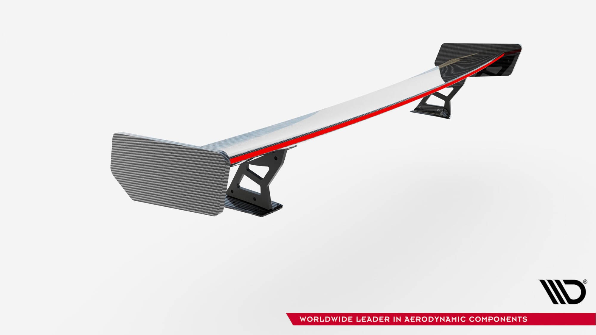 Carbon Spoiler med eksterne parenteser lodret + LED BMW 3 Coupe E46