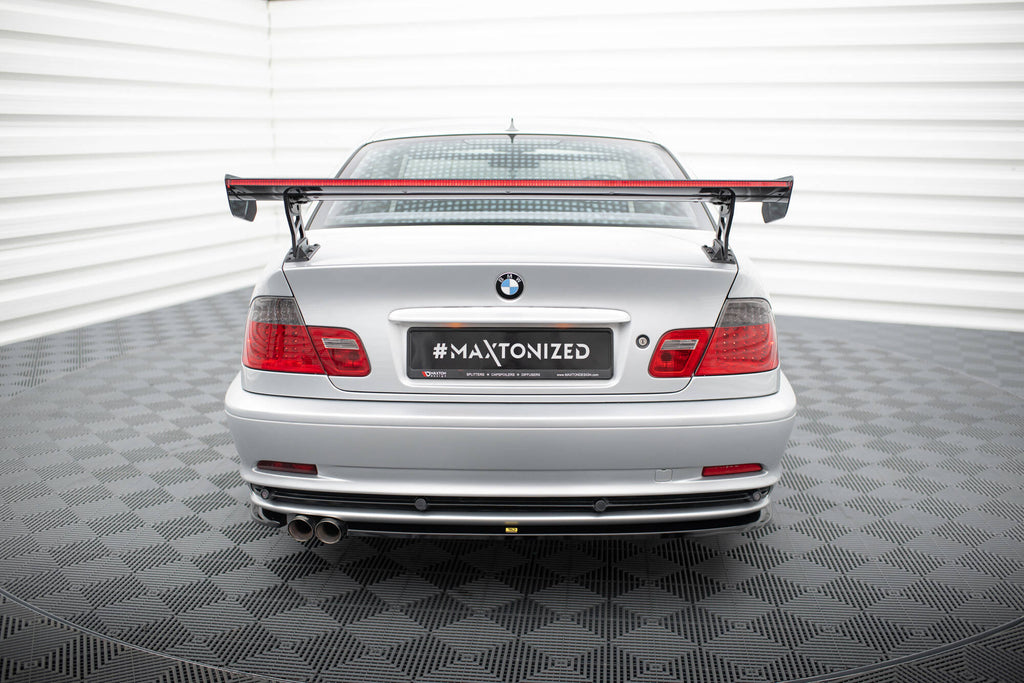 Carbon Spoiler med eksterne parenteser lodret + LED BMW 3 Coupe E46