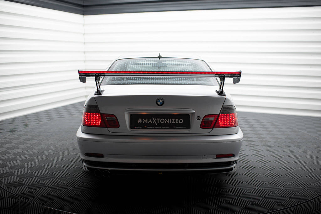 Carbon Spoiler med eksterne parenteser lodret + LED BMW 3 Coupe E46