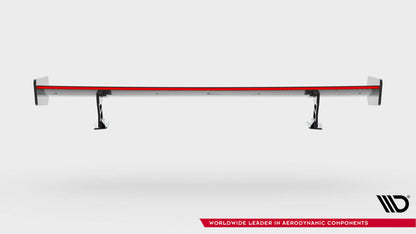 Carbon spoiler with external brackets uprights + led bmw 3 coupe e46