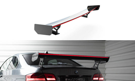 Carbon spoiler with external brackets uprights + led bmw 3 / m3 coupe e92