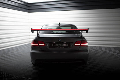 Carbon spoiler with external brackets uprights + led bmw 3 / m3 coupe e92