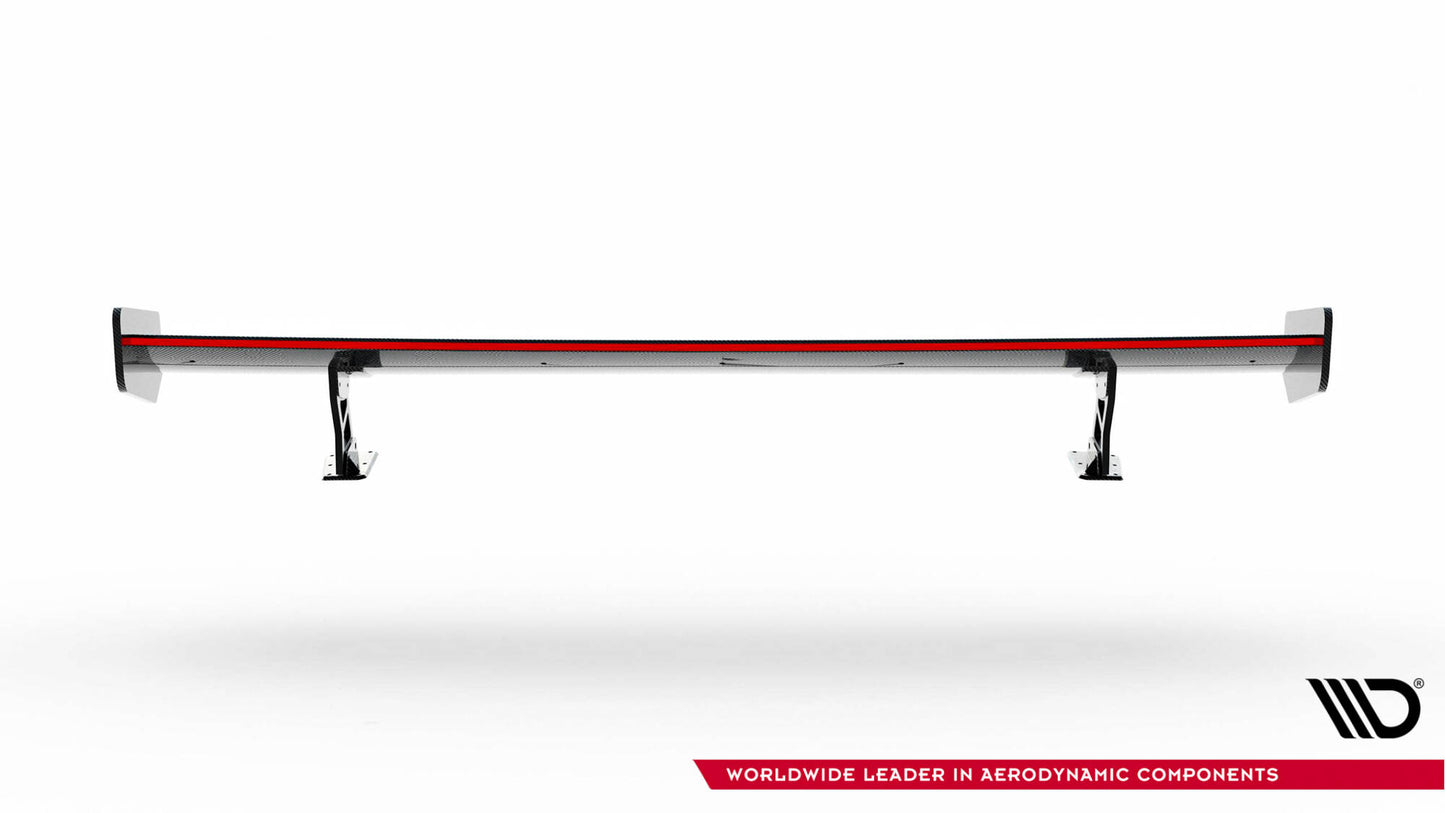 Carbon spoiler with external brackets uprights + led bmw 3 / m3 coupe e92