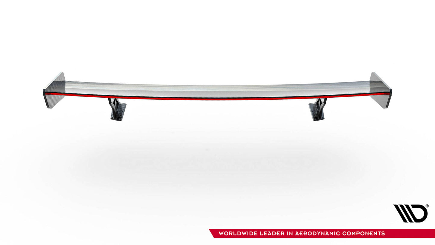 Carbon spoiler with external brackets uprights + led bmw 3 / m3 coupe e92