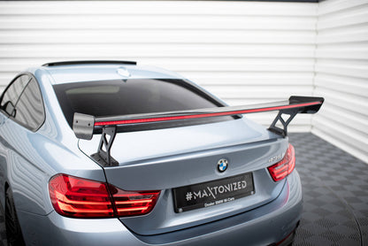 Carbon spoiler with external brackets uprights + led bmw 4 f32 / 4 f32 m-pack coupe