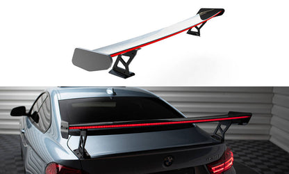 Carbon spoiler with external brackets uprights + led bmw 4 f32 / 4 f32 m-pack coupe