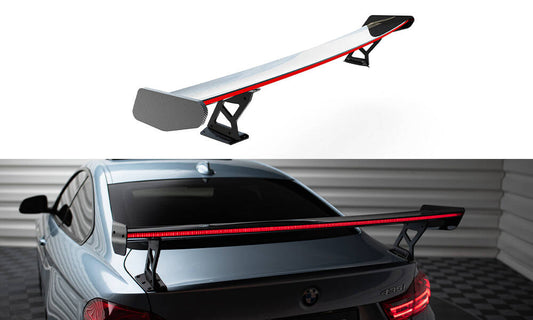 Carbon spoiler with external brackets uprights + led bmw 4 f32 / 4 f32 m-pack coupe