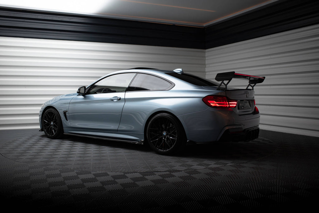 Carbon Spoiler med eksterne parenteser lodret + LED BMW 4 F32 / 4 F32 M-PACK COUPE