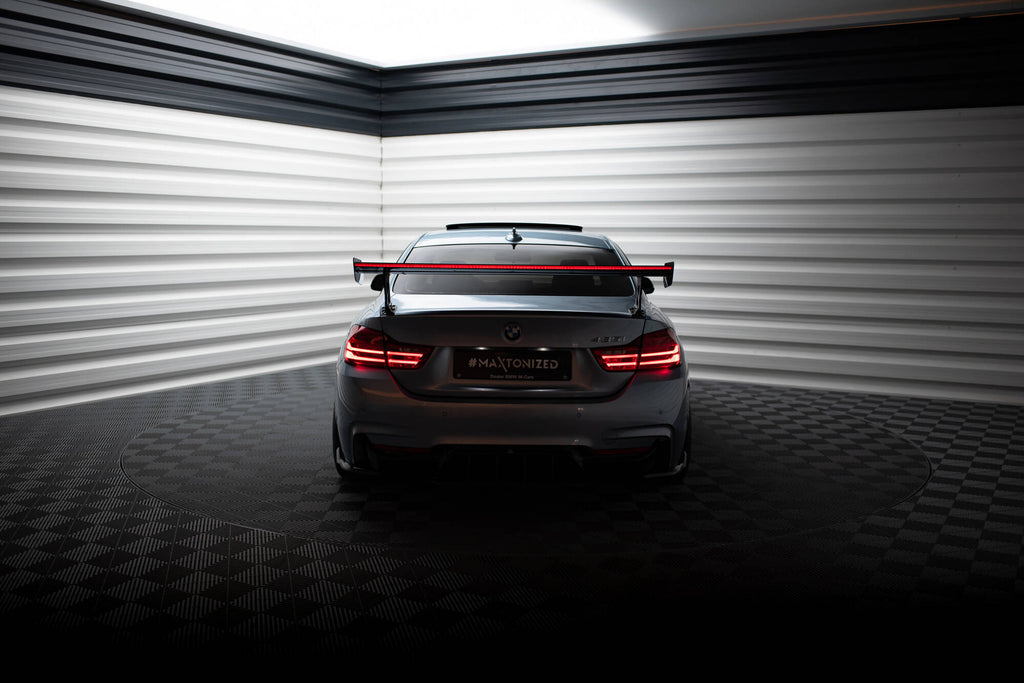 Carbon Spoiler med eksterne parenteser lodret + LED BMW 4 F32 / 4 F32 M-PACK COUPE