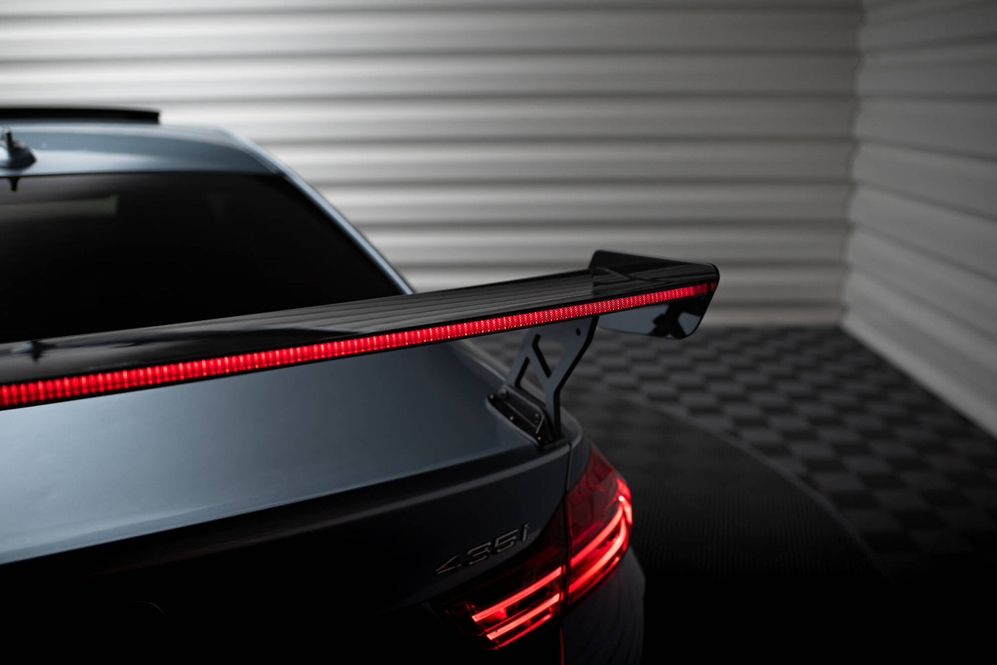 Carbon spoiler with external brackets uprights + led bmw 4 f32 / 4 f32 m-pack coupe
