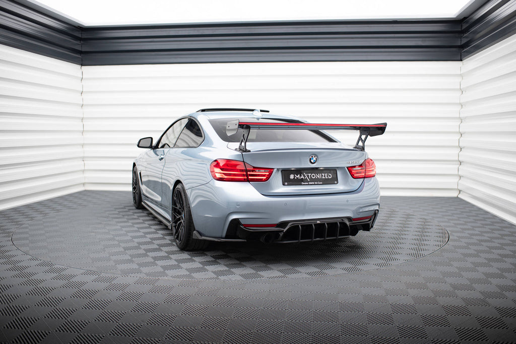 Carbon Spoiler med eksterne parenteser lodret + LED BMW 4 F32 / 4 F32 M-PACK COUPE