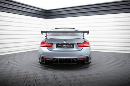 Carbon spoiler with external brackets uprights + led bmw 4 f32 / 4 f32 m-pack coupe