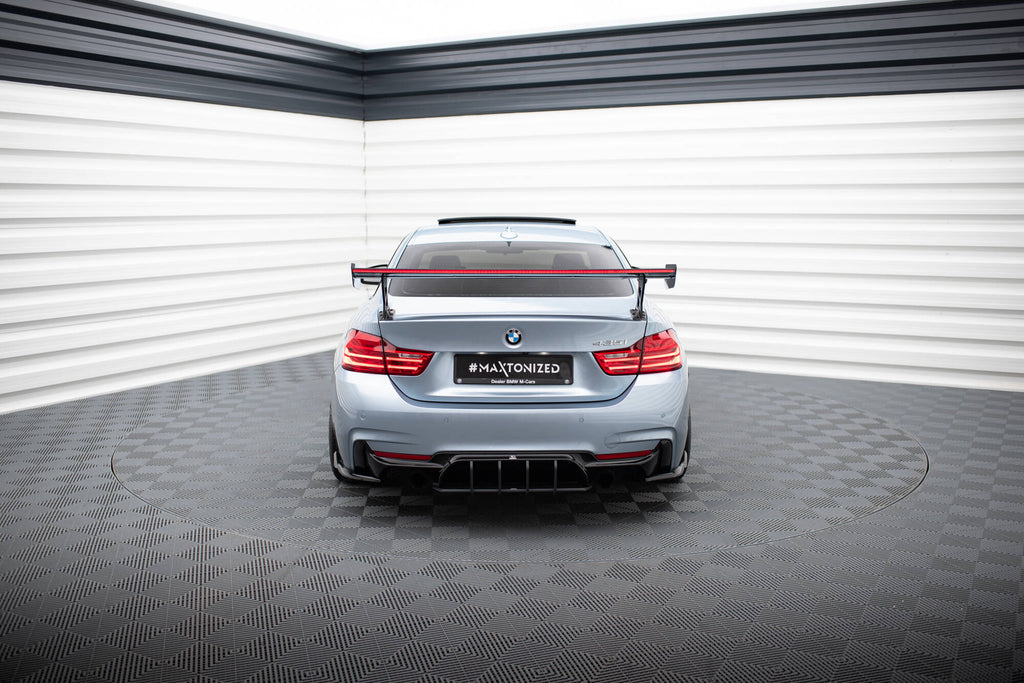 Carbon Spoiler med eksterne parenteser lodret + LED BMW 4 F32 / 4 F32 M-PACK COUPE
