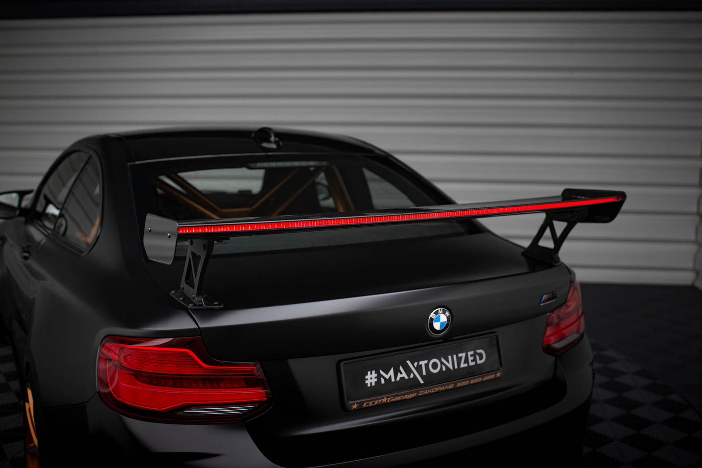 Carbon Spoiler with External Brackets Uprights + LED BMW M2 F87 / 2/2 M-Pack F22