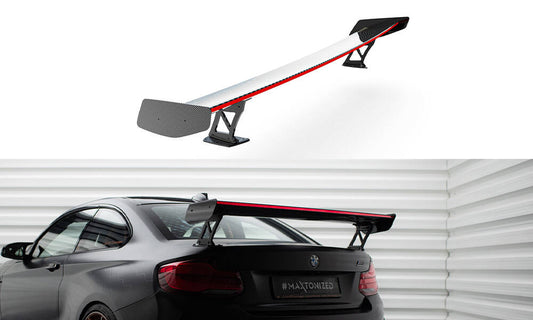 Carbon Spoiler with External Brackets Uprights + LED BMW M2 F87 / 2/2 M-Pack F22