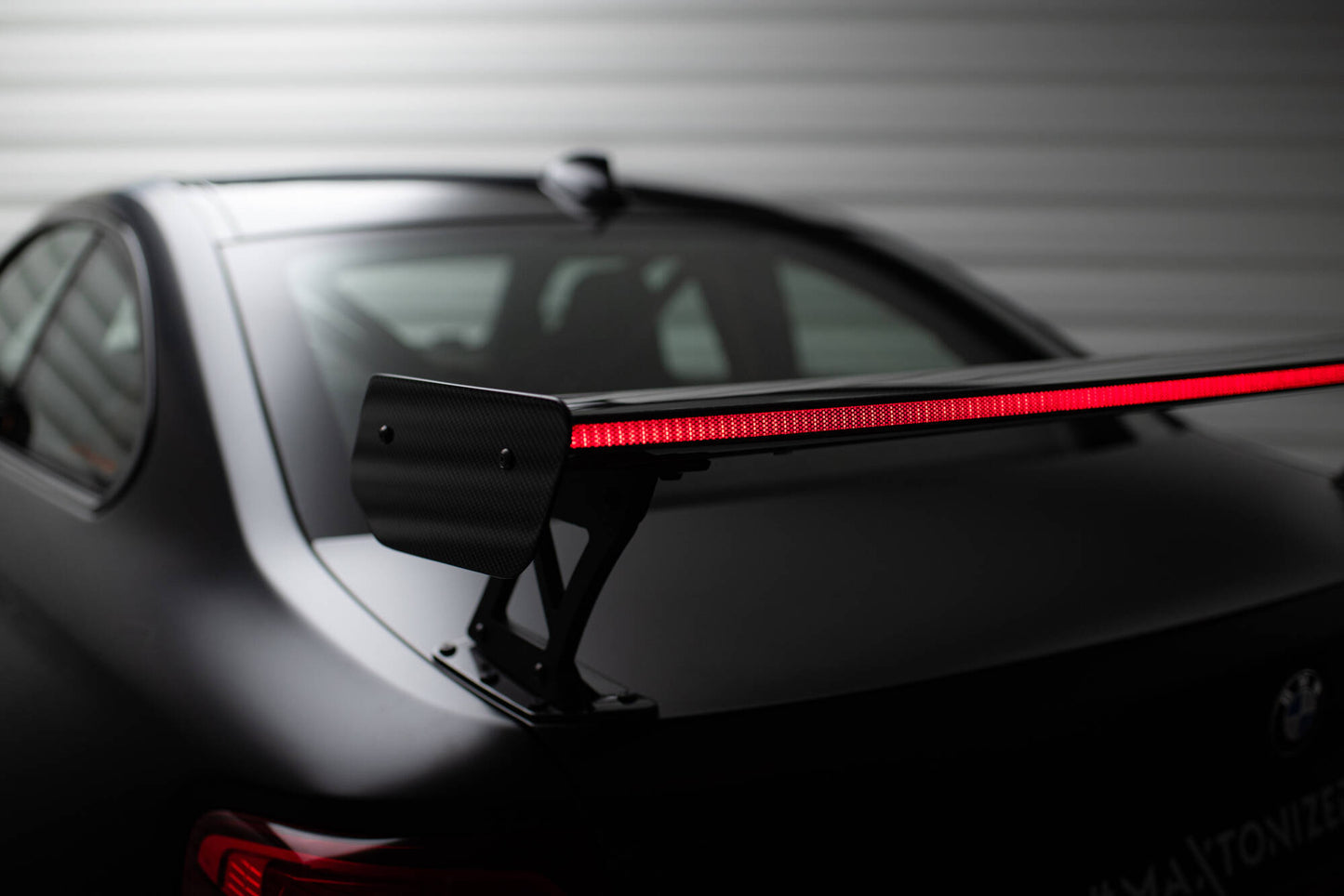 Carbon Spoiler with External Brackets Uprights + LED BMW M2 F87 / 2/2 M-Pack F22