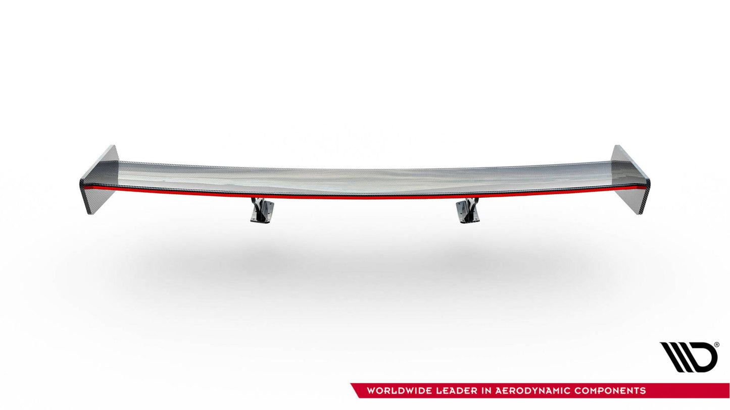 Carbon spoiler with external brackets uprights + led toyota supra mk5