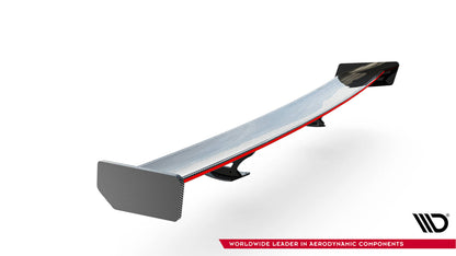 Carbon spoiler with external brackets uprights + led toyota supra mk5