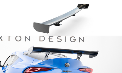 Carbon spoiler with external brackets uprights toyota supra mk5