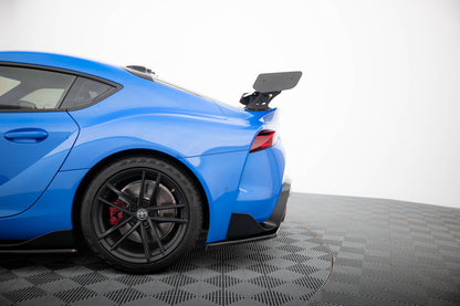 Carbon spoiler with external brackets uprights toyota supra mk5