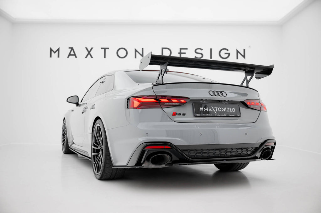 Hiilpoileri ulkoisilla suluilla pystyssä V.1 Audi A5 / A5 S-Line / S5 / RS5 Coupe F5 / F5 FaceLift