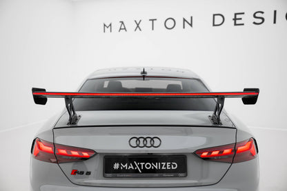 Carbon spoiler with external brackets uprights v.1 + led audi a5 / a5 s-line / s5 / rs5 coupe f5 / f5 facelift