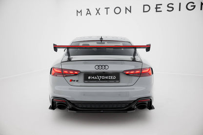 Carbon spoiler with external brackets uprights v.1 + led audi a5 / a5 s-line / s5 / rs5 coupe f5 / f5 facelift