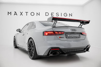 Carbon spoiler with external brackets uprights v.1 + led audi a5 / a5 s-line / s5 / rs5 coupe f5 / f5 facelift