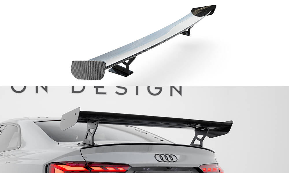 Carbon spoiler with external brackets uprights v.2 audi a5 / a5 s-line / s5 / rs5 coupe f5 / f5 facelift