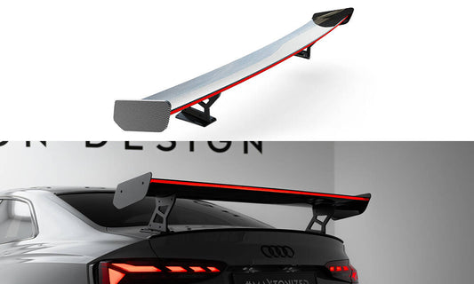 Carbon spoiler with external brackets uprights v.2 + led audi a5 / a5 s-line / s5 / rs5 coupe f5 / f5 facelift