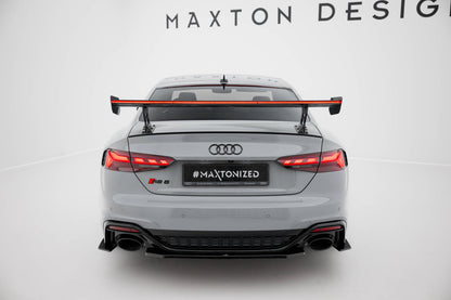 Carbon spoiler with external brackets uprights v.2 + led audi a5 / a5 s-line / s5 / rs5 coupe f5 / f5 facelift
